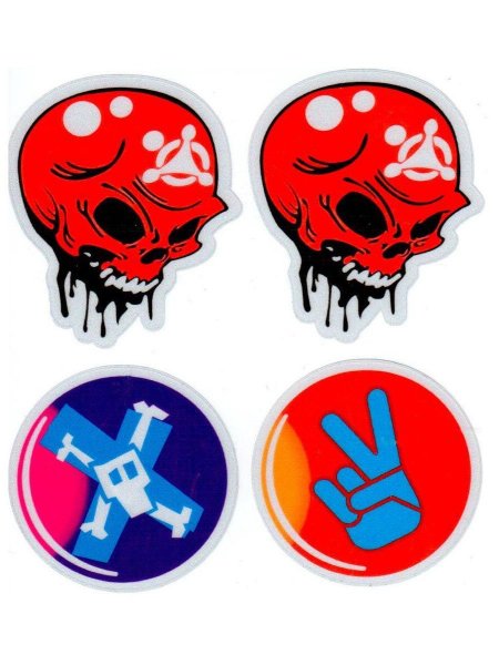 Красный череп наклейка