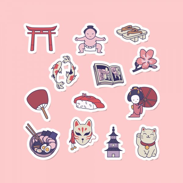 Милые японские наклейки