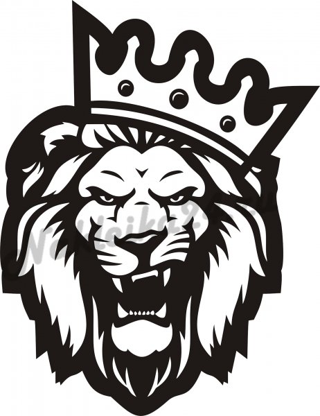 Наклейка Лев с короной