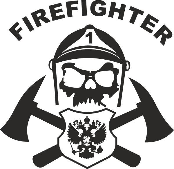 Наклейка на авто "пожарный"