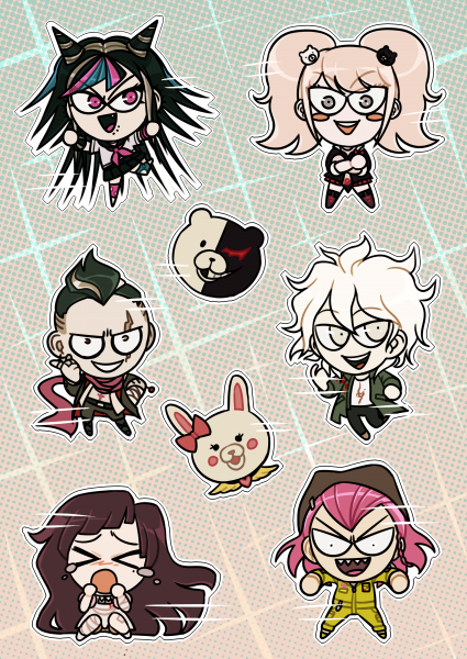 Наклейки Данганронпа