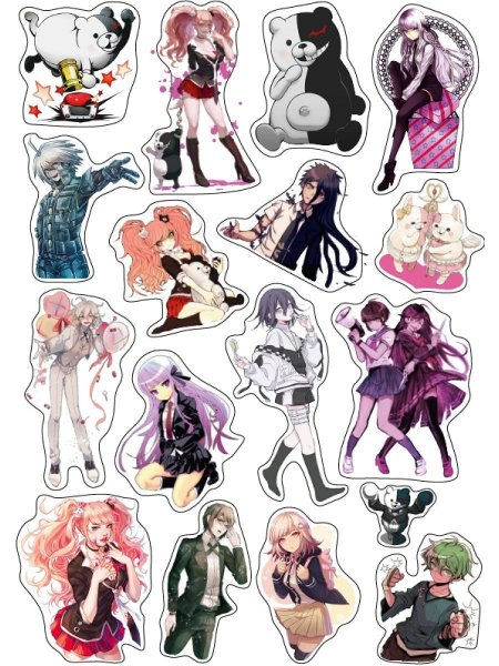 Наклейки Данганронпа Джунко