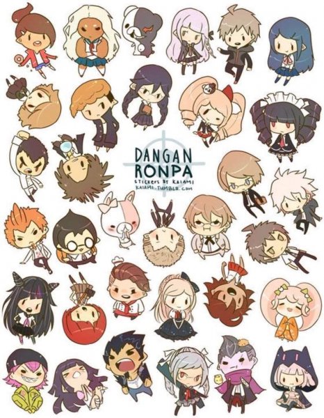 Наклейки Данганронпа