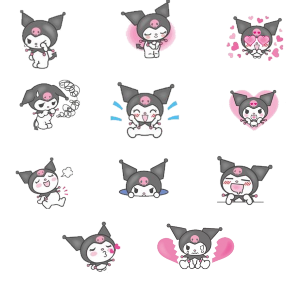 Kuromi hello Kitty Стикеры
