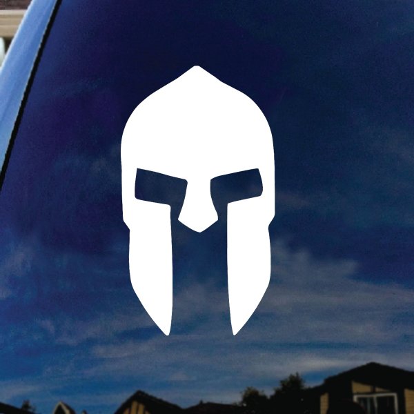 Шлем спартанца наклейка