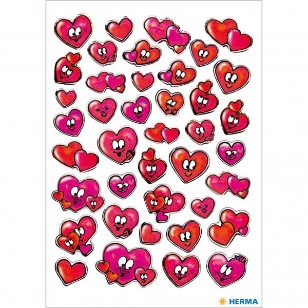 Наклейки в виде сердечек