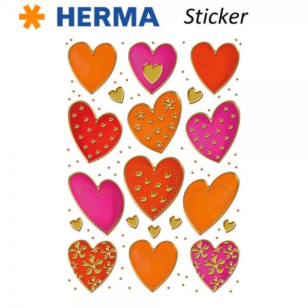 Стикеры сердечки разных цветов