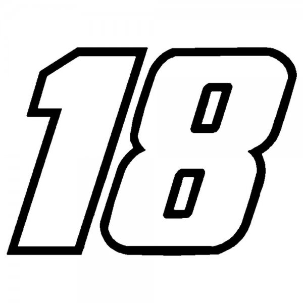 Наклейки с цифрой 18