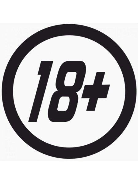 Наклейка 18 плюс на авто в квадрате