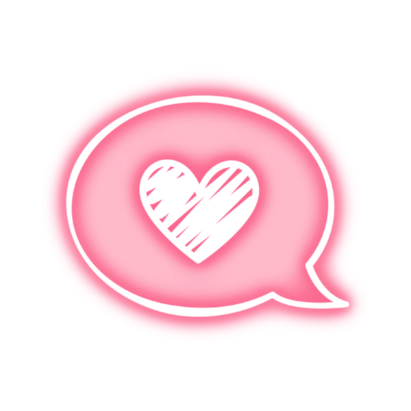 Розовое сердечко стикер