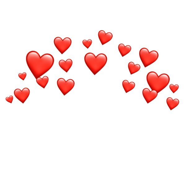 Красные сердечки над головой