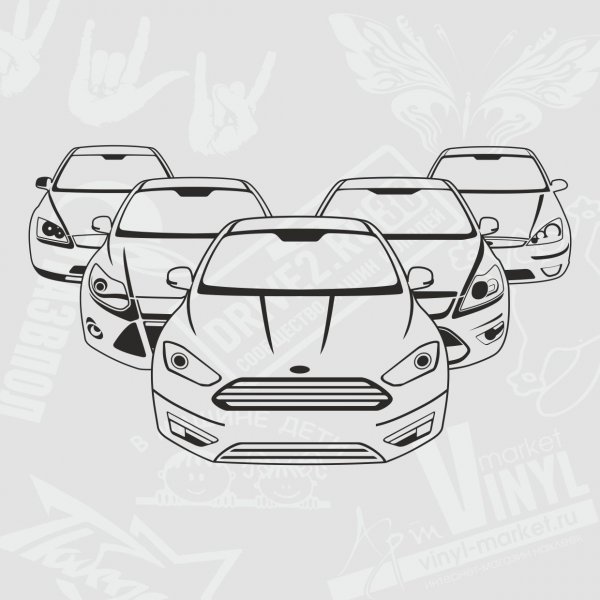 Виниловые наклейки на Форд