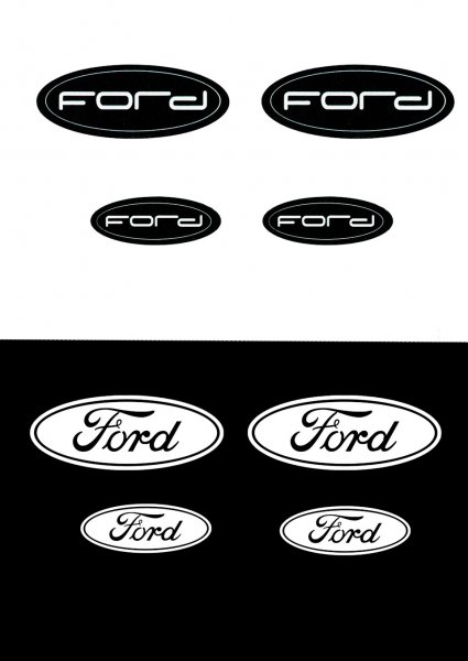 Черная эмблема Ford Focus 2