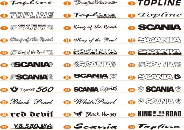 Наклейки на автомобиль Скания
