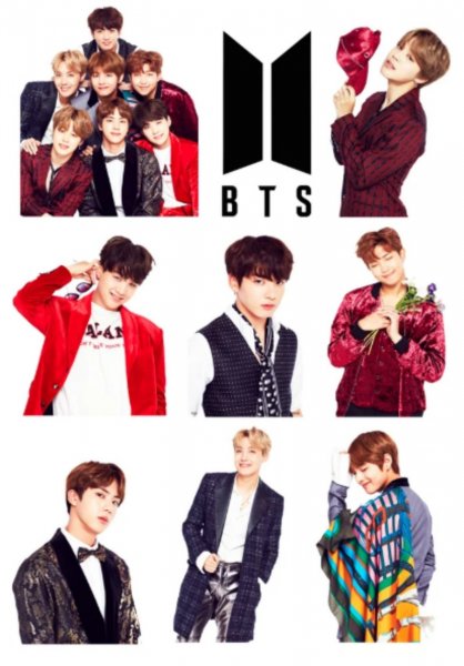 Наклейки БТС а4