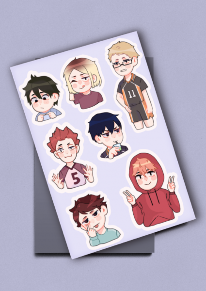 Волейбол аниме Стикеры Тендо
