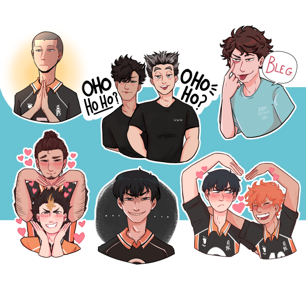 Наклейки Haikyuu