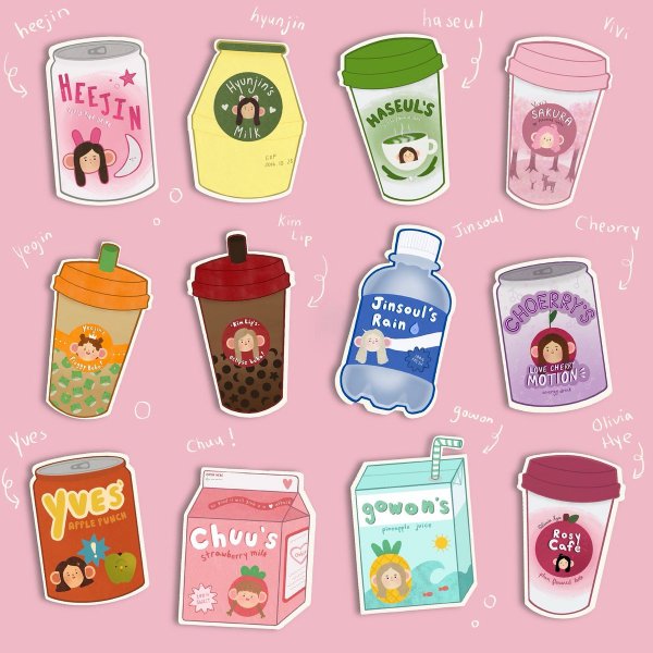 Loona Стикеры названия