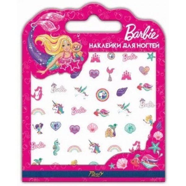 Наклейки на ногти Барби