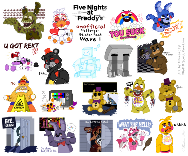 Стикеры ФНАФ для печати