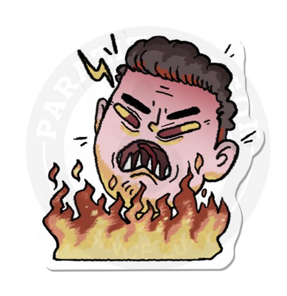 Стикер злость ярость