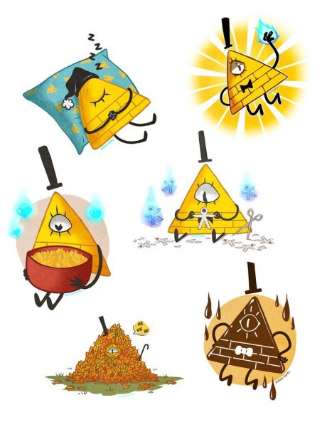 Наклейки Гравити Фолз Билл