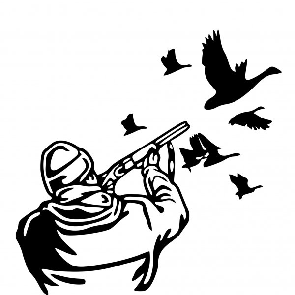 Наклейка на машину охотник