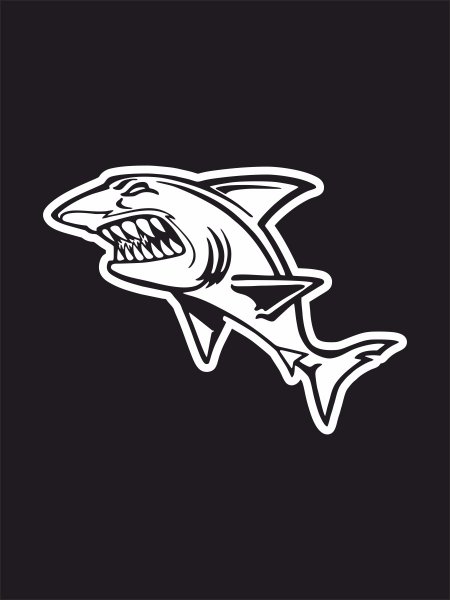 Наклейка на авто "акула"