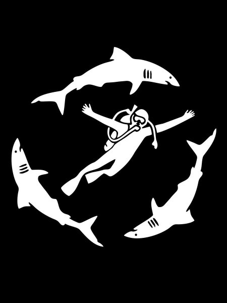 Shark наклейка на машину