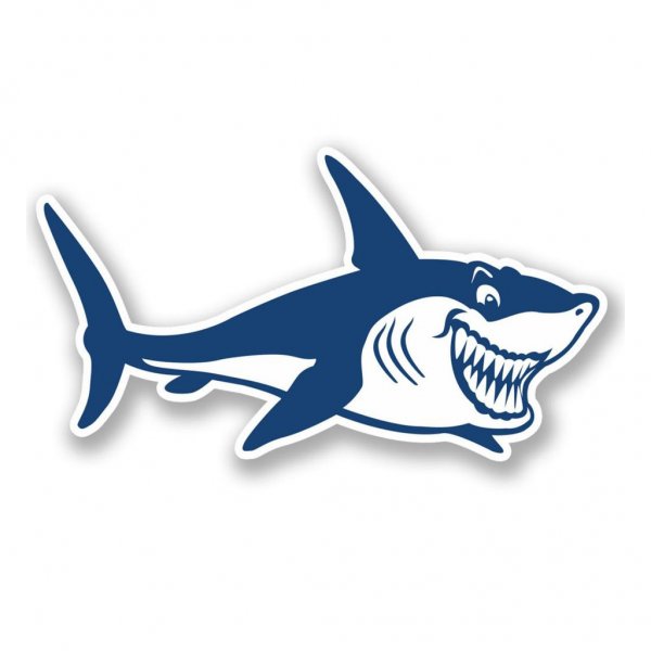 Наклейка акула на номер