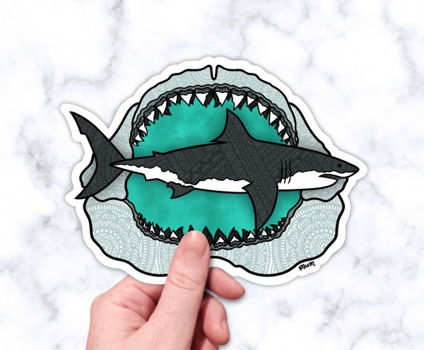 Наклейки для лодок акула