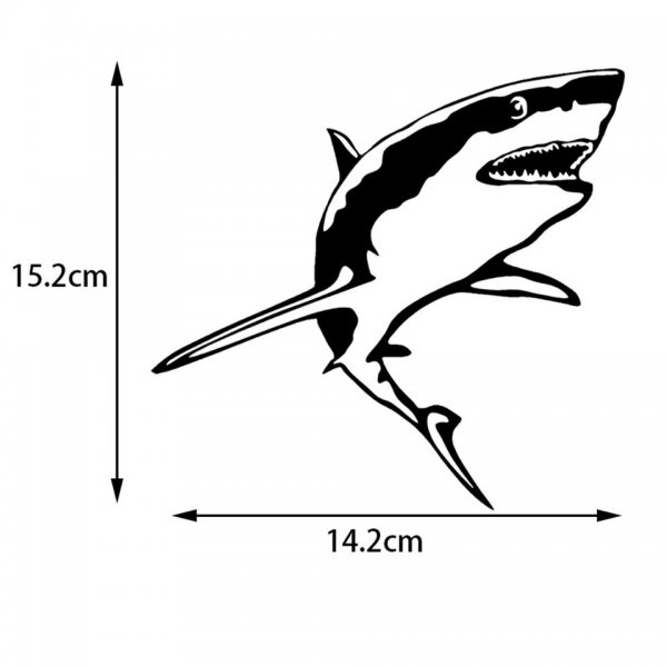 Тату акула с открытой пастью