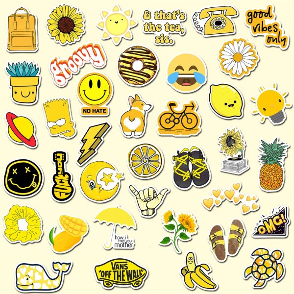 Желтые Стикеры наклейки