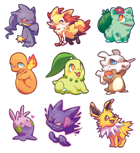 Стикеры покемоны