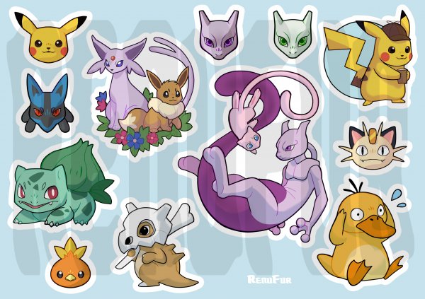 Стикеры покемоны