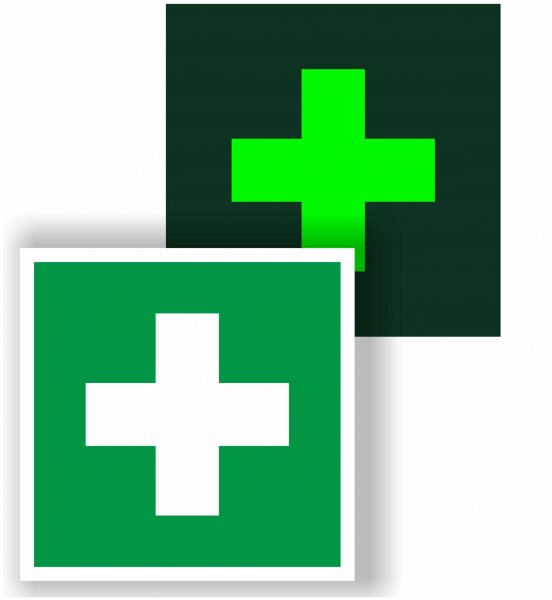 Знак аптечка круглый