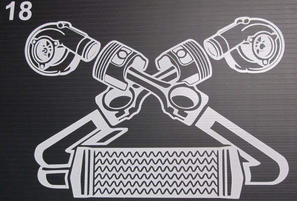 Наклейки на авто турбина