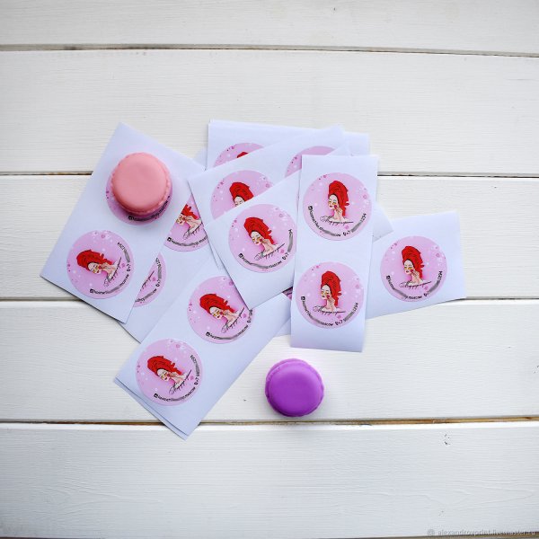 Круглые наклейки с вашим логотипом