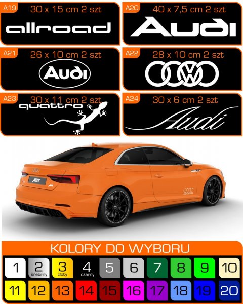 Наклейка Ауди на машину