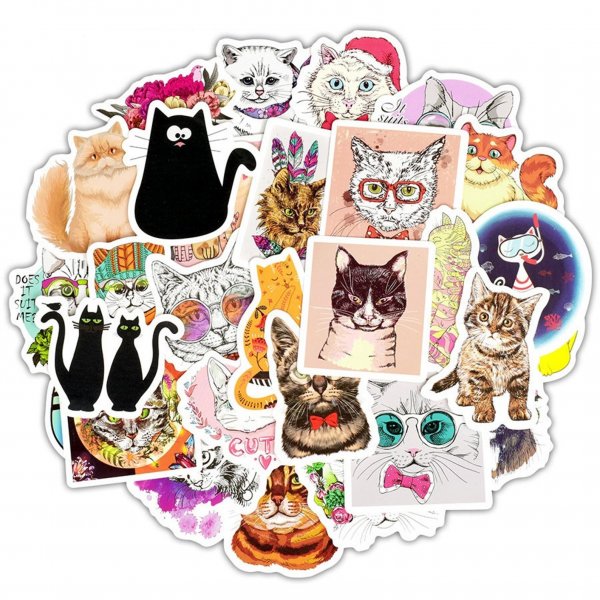 Наклейки коты на АЛИЭКСПРЕСС