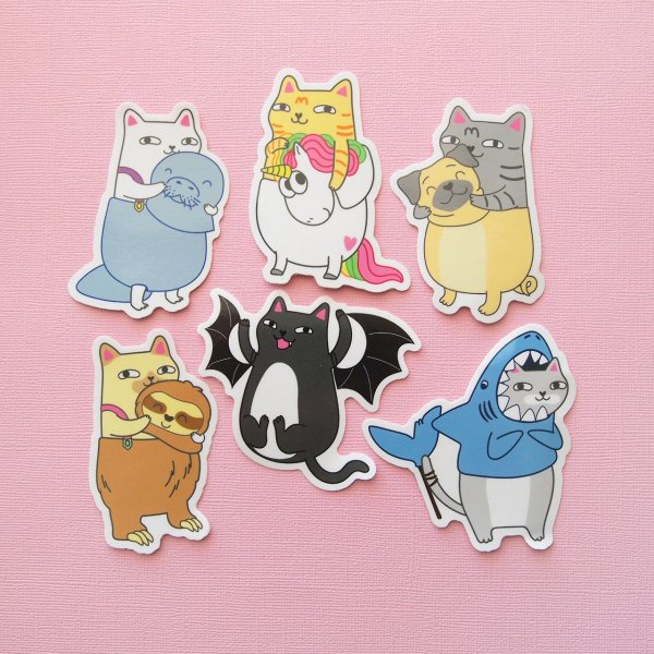 Наклейка - кошки