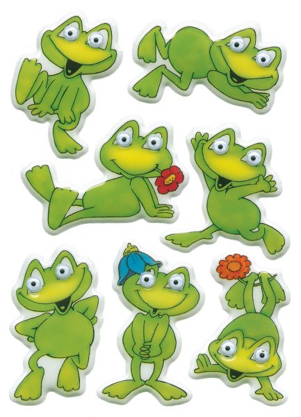 Наклейка - лягушка