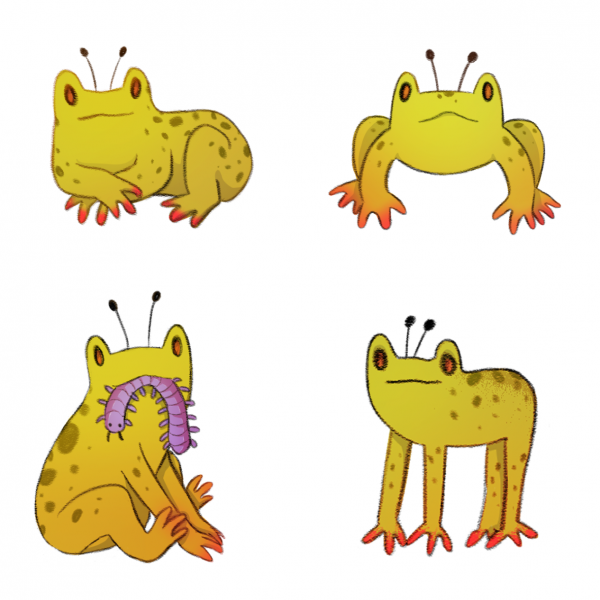 Наклейка - лягушка