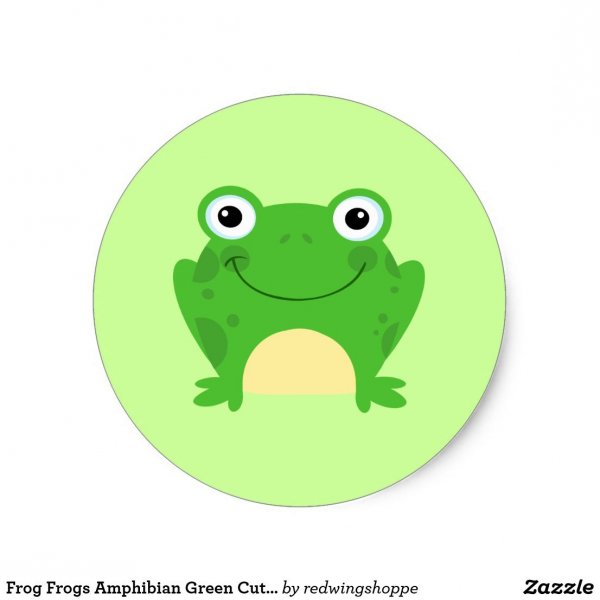 Наклейка - лягушка