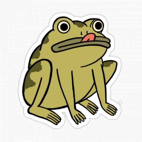 Наклейка - лягушка