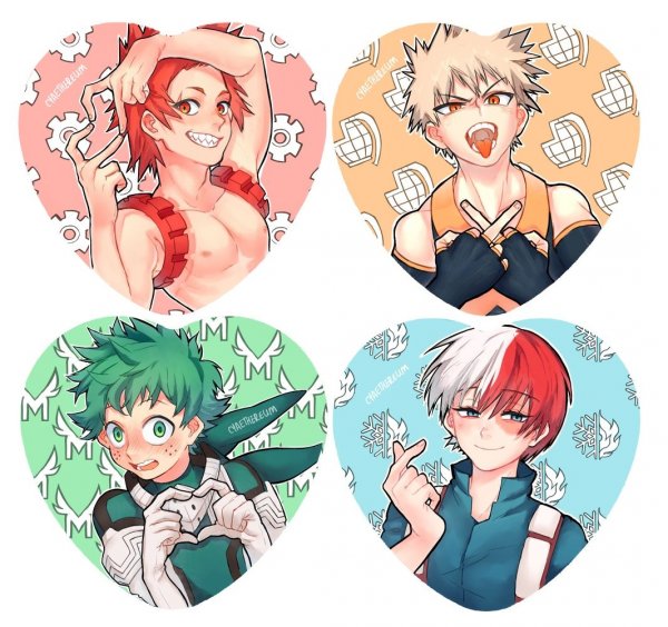 Наклейки аниме моя геройская Академия