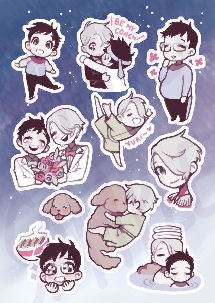 Стикеры Yuri on Ice