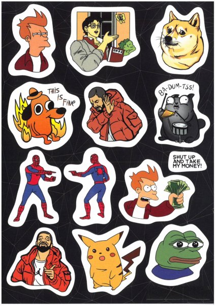 Стикеры наклейки мемы