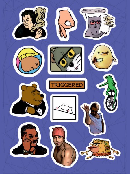 Стикеры для печати мемы