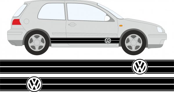 Наклейки Фольксваген на колпаки